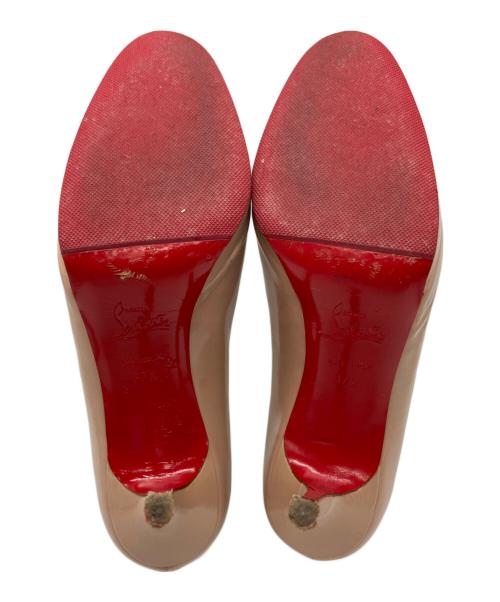 Christian Louboutin（クリスチャン・ルブタン）Christian Louboutin (クリスチャン・ルブタン) ヒールパンプス ベージュ×レッド サイズ:37 1/2の古着・服飾アイテム