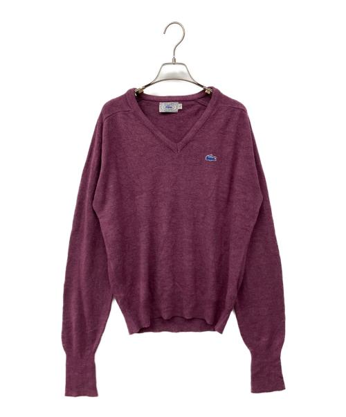 IZOD LACOSTE（アイゾッド ラコステ）IZOD LACOSTE (アイゾッド ラコステ) 薄手ニット パープル サイズ:Lの古着・服飾アイテム