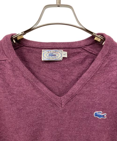 IZOD LACOSTE（アイゾッド ラコステ）IZOD LACOSTE (アイゾッド ラコステ) 薄手ニット パープル サイズ:Lの古着・服飾アイテム