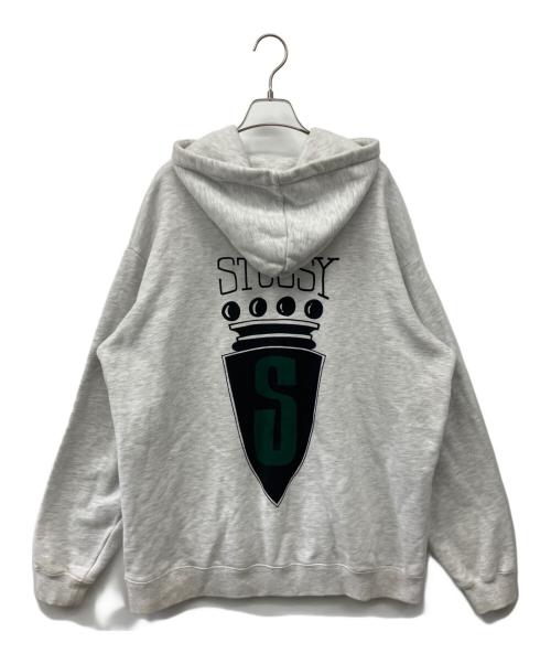 stussy（ステューシー）stussy (ステューシー) プルオーバーパーカー ホワイト サイズ:Mの古着・服飾アイテム