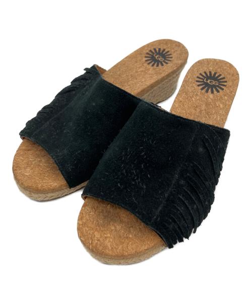 UGG（アグ）UGG (アグ) ウェッジソールサンダル ブラウン×ブラック サイズ:22cmの古着・服飾アイテム