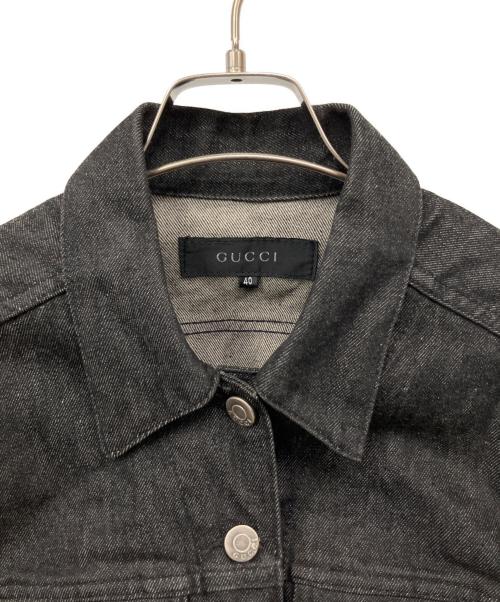 GUCCI（グッチ）GUCCI (グッチ) デニムジャケット ブラック サイズ:Lの古着・服飾アイテム