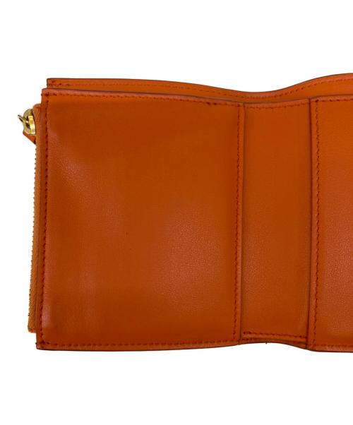 BOTTEGA VENETA（ボッテガベネタ）BOTTEGA VENETA (ボッテガベネタ) 3つ折り財布 オレンジの古着・服飾アイテム
