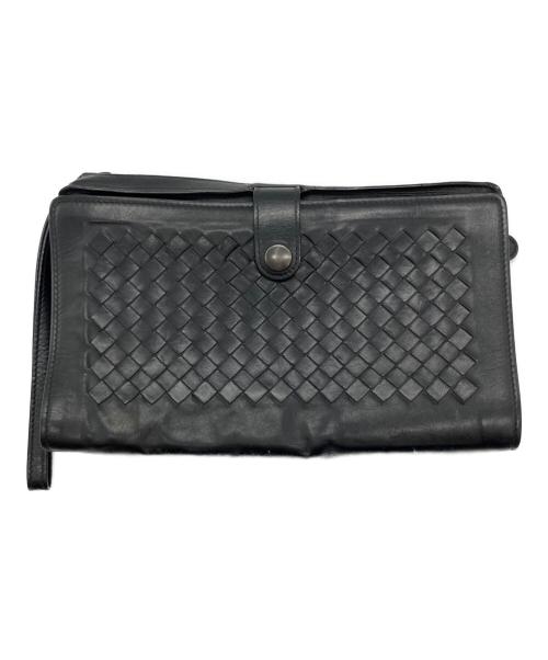 BOTTEGA VENETA（ボッテガベネタ）BOTTEGA VENETA (ボッテガベネタ) クラッチバッグ ブラックの古着・服飾アイテム