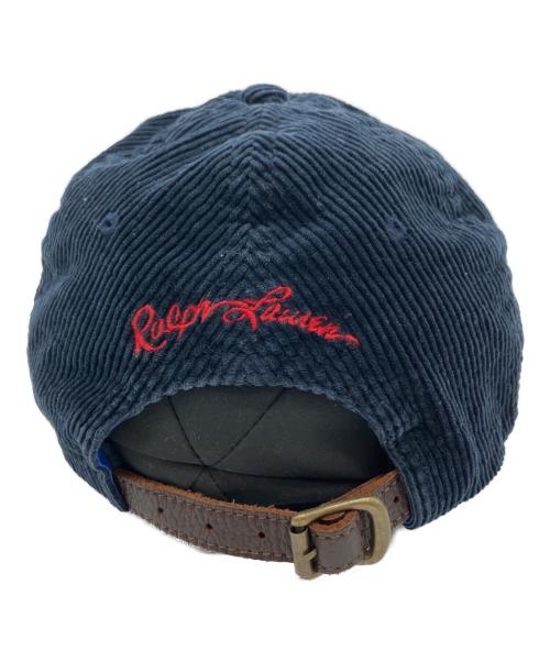 POLO RALPH LAUREN（ポロ・ラルフローレン）POLO RALPH LAUREN (ポロ・ラルフローレン) コーデュロイキャップ ネイビーの古着・服飾アイテム