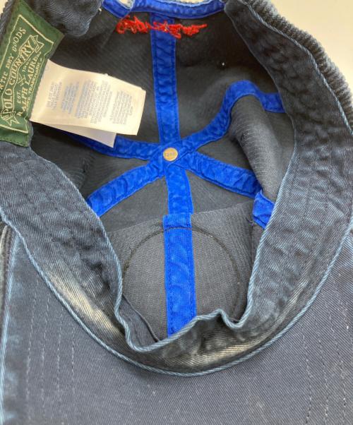 POLO RALPH LAUREN（ポロ・ラルフローレン）POLO RALPH LAUREN (ポロ・ラルフローレン) コーデュロイキャップ ネイビーの古着・服飾アイテム