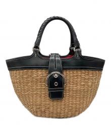 COACH（コーチ）の古着「カゴバッグ」｜ベージュ×ピンク