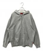 SUPREMEシュプリーム）の古着「Globe Zip Up Hooded Sweatshirt」｜グレー