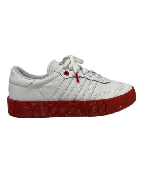 adidas（アディダス）adidas (アディダス) スニーカー ホワイト×レッド サイズ:25㎝の古着・服飾アイテム