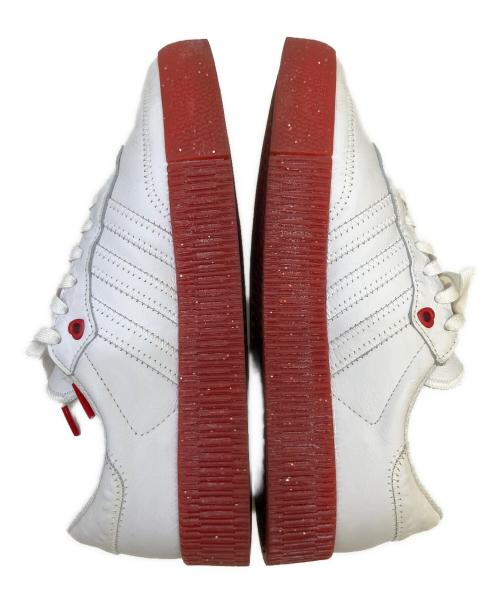 adidas（アディダス）adidas (アディダス) スニーカー ホワイト×レッド サイズ:25㎝の古着・服飾アイテム