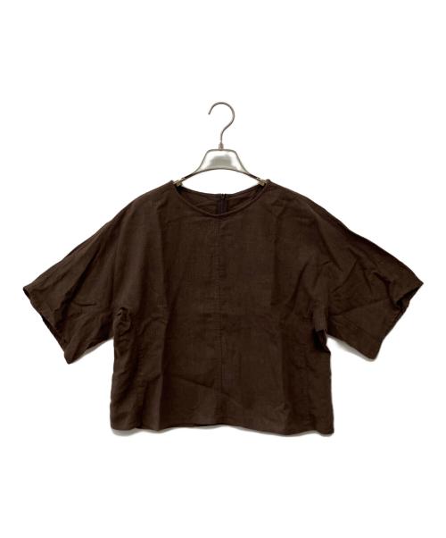 Spick and Span（スピック＆スパン）Spick and Span (スピック＆スパン) 半袖カットソー ブラウン サイズ:Fの古着・服飾アイテム
