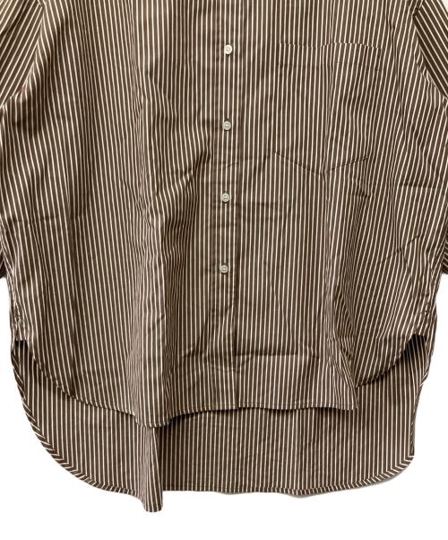 BABYLONE（バビロン）BABYLONE (バビロン) 長袖シャツ ブラウン×ホワイト サイズ:Fの古着・服飾アイテム