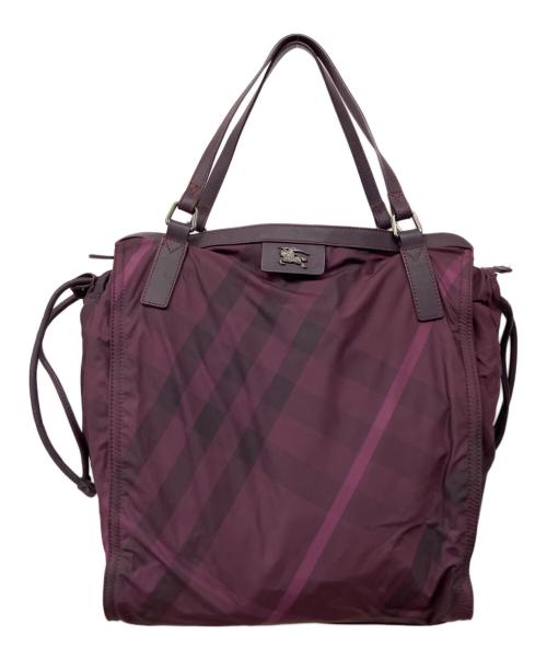 BURBERRY（バーバリー）BURBERRY (バーバリー) トートバッグ パープルの古着・服飾アイテム