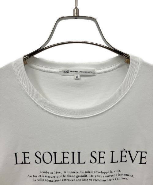 23区（ニジュウサンク）23区 (ニジュウサンク) 半袖Tシャツ ホワイト サイズ:38の古着・服飾アイテム