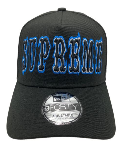 New Era（ニューエラ）New Era (ニューエラ) Supreme (シュプリーム) キャップ ブラックの古着・服飾アイテム