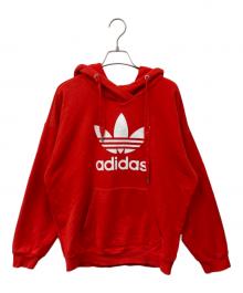 adidas（アディダス）の古着「プルオーバーパーカー」｜レッド