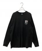 stussyステューシー）の古着「ロングスリーブカットソー」｜ブラック