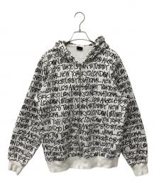 stussy（ステューシー）の古着「ジップパーカー」｜ホワイト