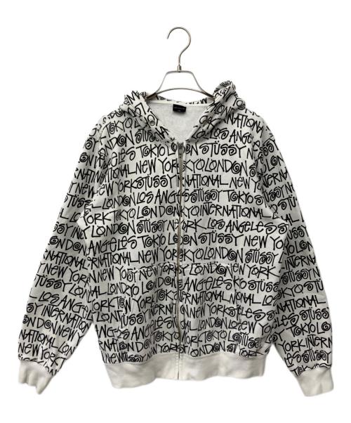 stussy（ステューシー）stussy (ステューシー) ジップパーカー ホワイト サイズ:Fの古着・服飾アイテム