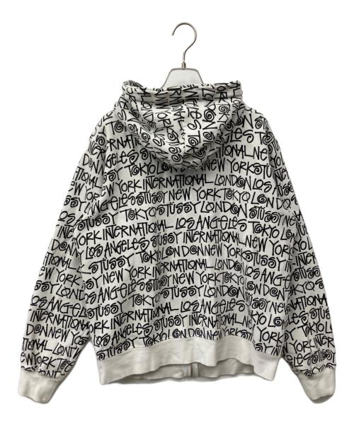 stussy（ステューシー）stussy (ステューシー) ジップパーカー ホワイト サイズ:Fの古着・服飾アイテム