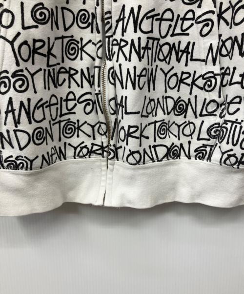 stussy（ステューシー）stussy (ステューシー) ジップパーカー ホワイト サイズ:Fの古着・服飾アイテム