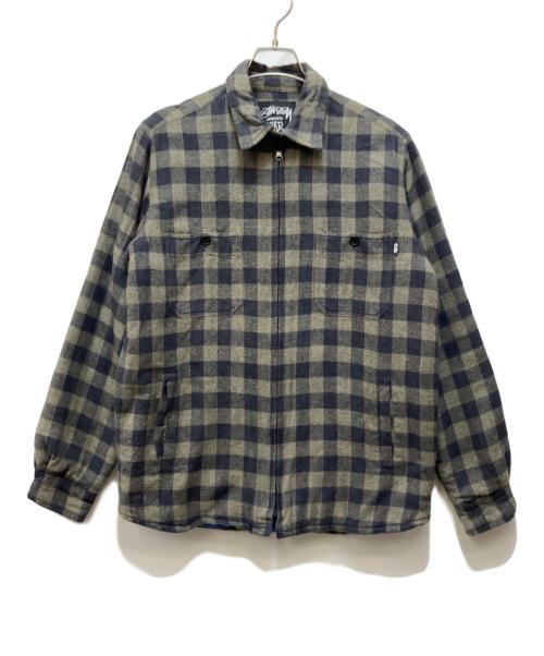 stussy（ステューシー）stussy (ステューシー) ジップアップジャケット グレー サイズ:Mの古着・服飾アイテム