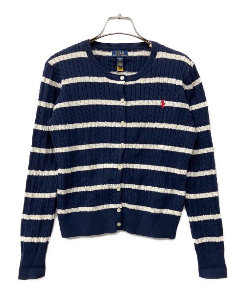 POLO RALPH LAUREN（ポロ・ラルフローレン）POLO RALPH LAUREN (ポロ・ラルフローレン) 薄手カーディガン ネイビー サイズ:XLの古着・服飾アイテム