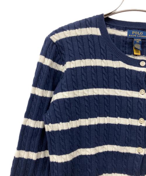 POLO RALPH LAUREN（ポロ・ラルフローレン）POLO RALPH LAUREN (ポロ・ラルフローレン) 薄手カーディガン ネイビー サイズ:XLの古着・服飾アイテム