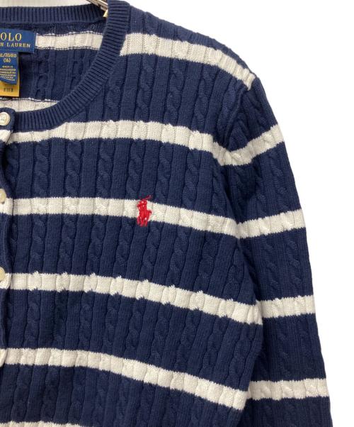 POLO RALPH LAUREN（ポロ・ラルフローレン）POLO RALPH LAUREN (ポロ・ラルフローレン) 薄手カーディガン ネイビー サイズ:XLの古着・服飾アイテム