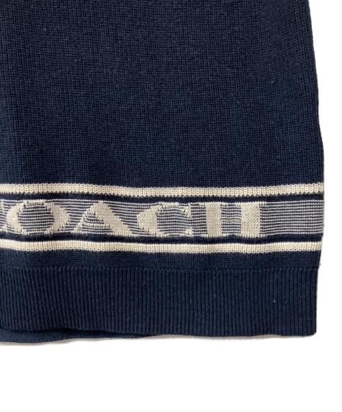 COACH（コーチ）COACH (コーチ) ニットポロシャツ ネイビー サイズ:Mの古着・服飾アイテム