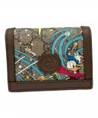 GUCCI×DISNEYグッチ×ディズニ―）の古着「2つ折り財布」｜ブラウン