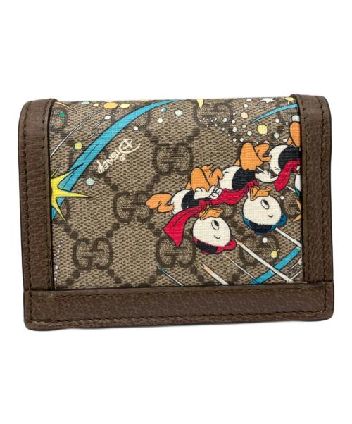 GUCCI（グッチ）GUCCI (グッチ) Disney (ディズニ―) 2つ折り財布 ブラウンの古着・服飾アイテム