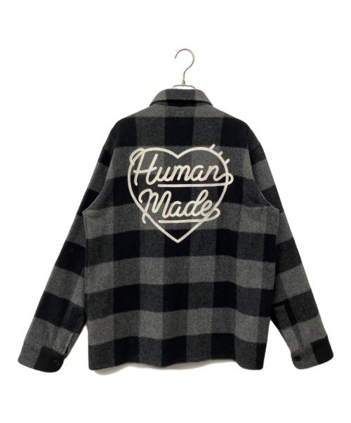 HUMAN MADE（ヒューマンメイド）HUMAN MADE (ヒューマンメイド) WOOL OVERSHIRT BLACK jacket ブラック サイズ:Lの古着・服飾アイテム
