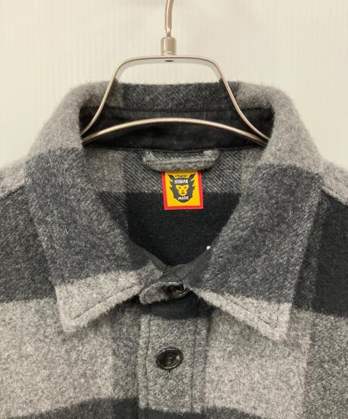 HUMAN MADE（ヒューマンメイド）HUMAN MADE (ヒューマンメイド) WOOL OVERSHIRT BLACK jacket ブラック サイズ:Lの古着・服飾アイテム