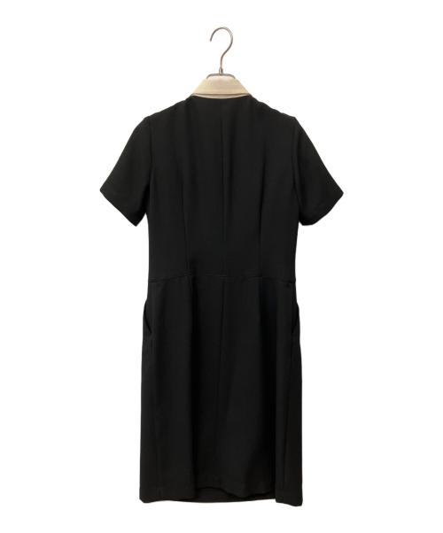 MARY QUANT（マリークヮント）MARY QUANT (マリークヮント) U-FACTORY 半袖ワンピース ブラック×ベージュ サイズ:7の古着・服飾アイテム