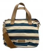 BURBERRY BLUE LABELバーバリー ブルー レーベル）の古着「2WAYバッグ」｜ネイビー×ホワイト