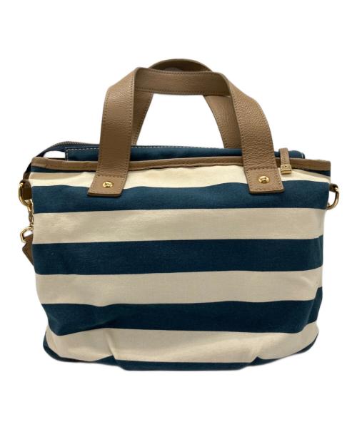 BURBERRY BLUE LABEL（バーバリー ブルー レーベル）BURBERRY BLUE LABEL (バーバリー ブルー レーベル) 2WAYバッグ ネイビー×ホワイトの古着・服飾アイテム