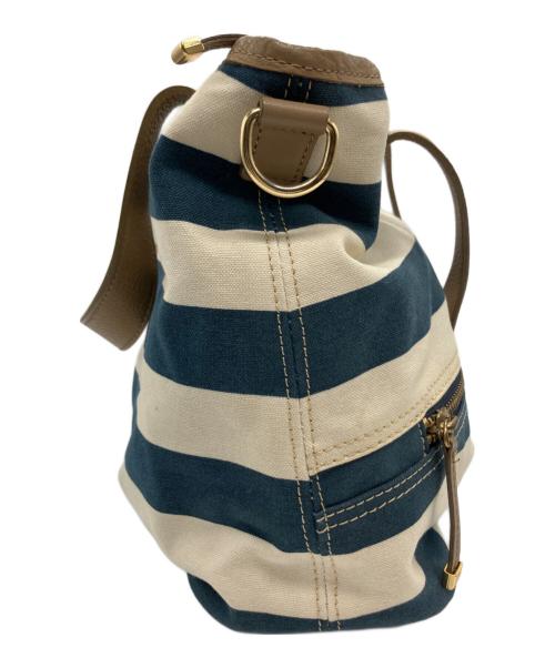 BURBERRY BLUE LABEL（バーバリー ブルー レーベル）BURBERRY BLUE LABEL (バーバリー ブルー レーベル) 2WAYバッグ ネイビー×ホワイトの古着・服飾アイテム
