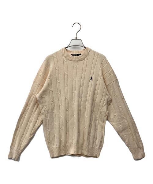 POLO RALPH LAUREN（ポロ・ラルフローレン）POLO RALPH LAUREN (ポロ・ラルフローレン) 厚手ニット ベージュ サイズ:Mの古着・服飾アイテム