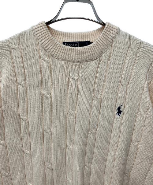 POLO RALPH LAUREN（ポロ・ラルフローレン）POLO RALPH LAUREN (ポロ・ラルフローレン) 厚手ニット ベージュ サイズ:Mの古着・服飾アイテム
