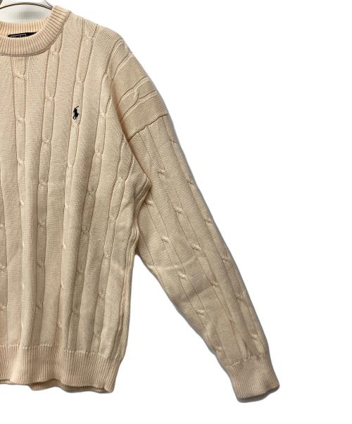 POLO RALPH LAUREN（ポロ・ラルフローレン）POLO RALPH LAUREN (ポロ・ラルフローレン) 厚手ニット ベージュ サイズ:Mの古着・服飾アイテム