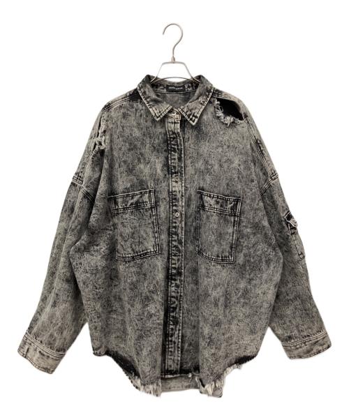 MAISON SPECIAL（メゾンスペシャル）MAISON SPECIAL (メゾンスペシャル) デニムジャケット ホワイト×ブラック サイズ:Fの古着・服飾アイテム