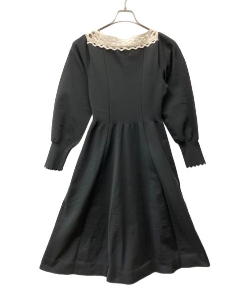 CELFORD（セルフォード）CELFORD (セルフォード) カットワークホールガーメントワンピース ブラック サイズ:36の古着・服飾アイテム