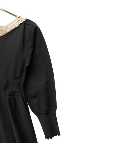 CELFORD（セルフォード）CELFORD (セルフォード) カットワークホールガーメントワンピース ブラック サイズ:36の古着・服飾アイテム