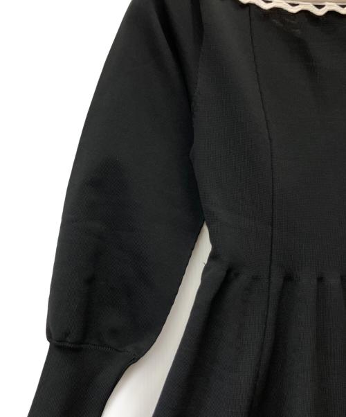 CELFORD（セルフォード）CELFORD (セルフォード) カットワークホールガーメントワンピース ブラック サイズ:36の古着・服飾アイテム