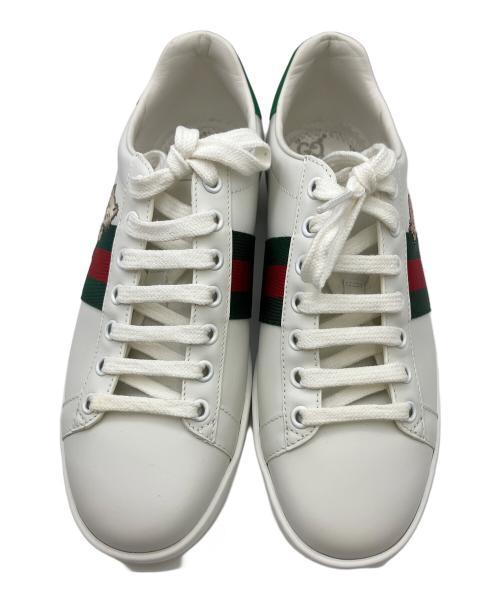 GUCCI（グッチ）GUCCI (グッチ) ローカットスニーカー ホワイト サイズ:23.5の古着・服飾アイテム