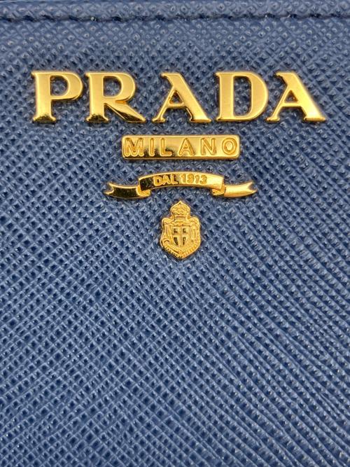 PRADA（プラダ）PRADA (プラダ) コンパクトウォレット ブルーの古着・服飾アイテム