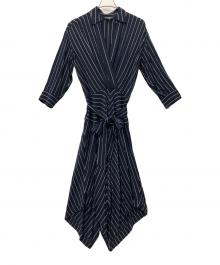 LAUREN RALPH LAUREN（ローレン ラルフ ローレン）の古着「長袖ワンピース」｜ネイビー