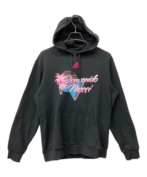 adidas（アディダス）adidas (アディダス) プルオーバーパーカー ブラック サイズ:XL 未使用品の古着・服飾アイテム