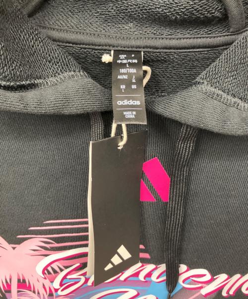adidas（アディダス）adidas (アディダス) プルオーバーパーカー ブラック サイズ:XL 未使用品の古着・服飾アイテム
